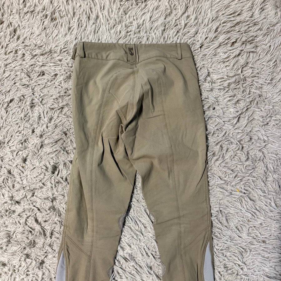 Women’s Size 24 Tan Tredstep Knee Patch Horseback Riding Breeches. Good Cond.
