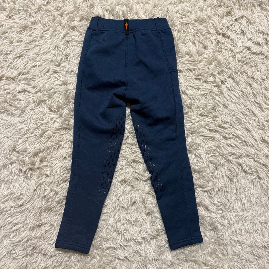 Girl’s Small Blue Kerrits Knee Patch Winter Horseback Riding Tights Breeches