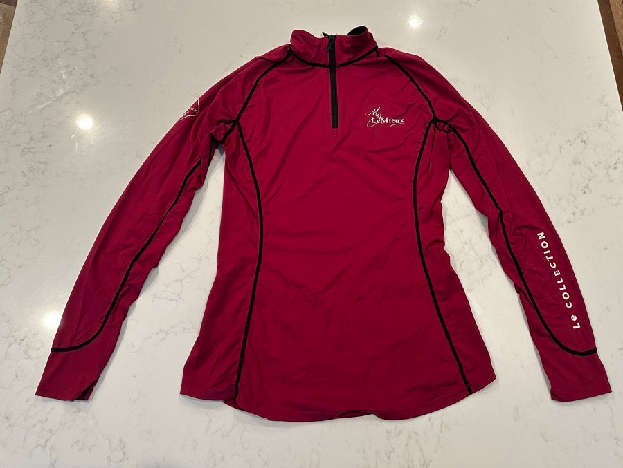 LEMIEUX Le Mieux Equestrian / Horseback Riding Long Sleeve Shirt XS (Color: Mulberry)