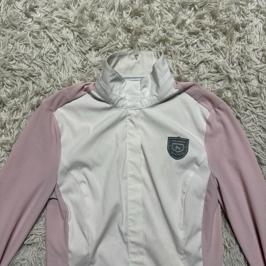 Women’s XS Pink Noel Asmar Long Sleeve Horseback Riding Show Shirt. Good Cond.