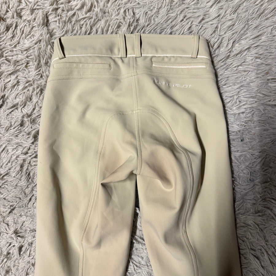 Women’s XS Tan Horse Pilot Knee Patch Horseback Riding Breeches. Good Condition.