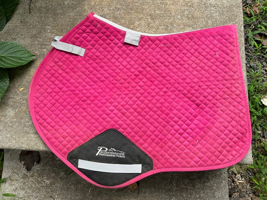 Shires hot pink jump saddle pad