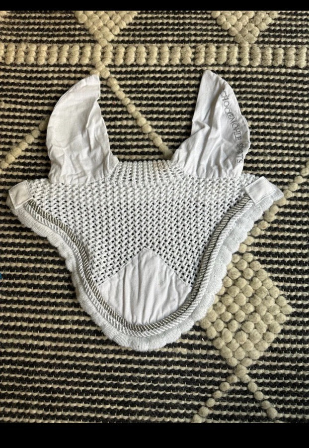 Schockemohle Sports White Ear Bonnet (full)