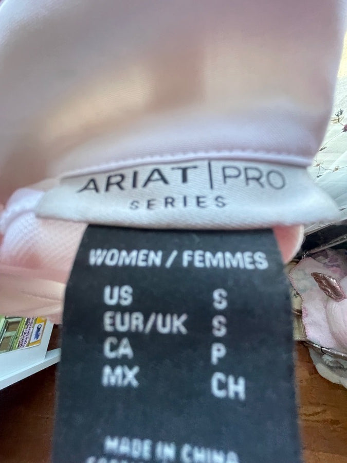 Ariat Pro White Long Sleeve Show Shirt, Size Small