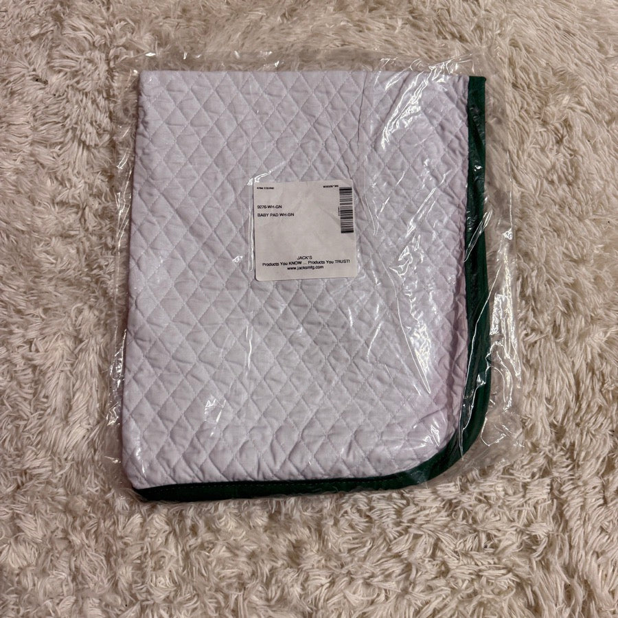 JACK'S New Green/White Jack’s Horseback Riding Baby Saddle Pad