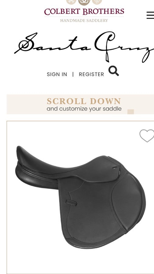 Like new 17.5 inch Santa Cruz saddle adjustable tree