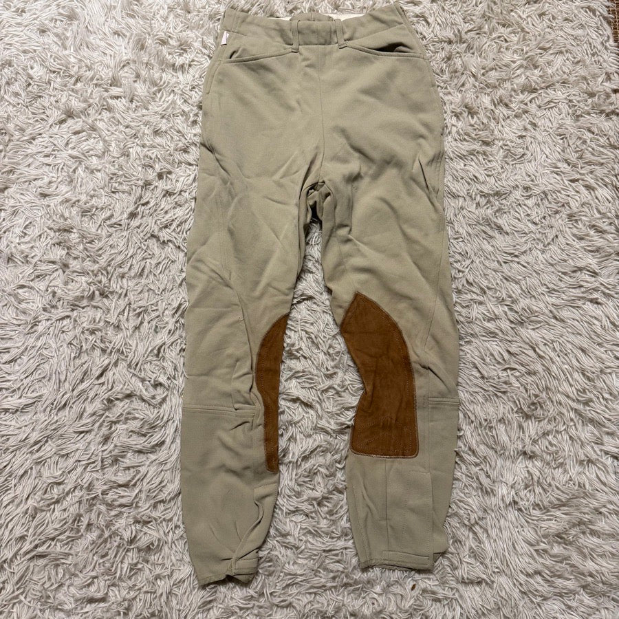 Women’s Size 24 Tan Tailored Sportsman Knee Patch Horseback Riding Breeches