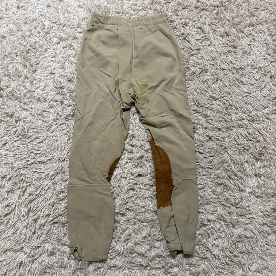 Women’s Size 24 Tan Tailored Sportsman Knee Patch Horseback Riding Breeches