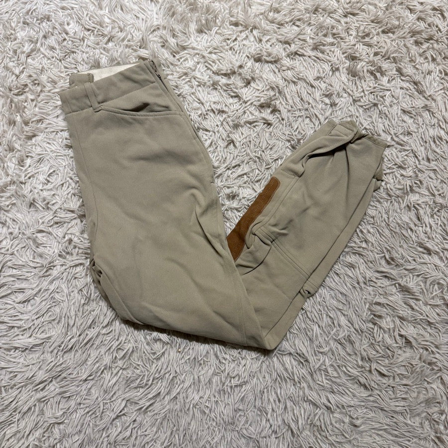 Women’s Size 24 Tan Tailored Sportsman Knee Patch Horseback Riding Breeches