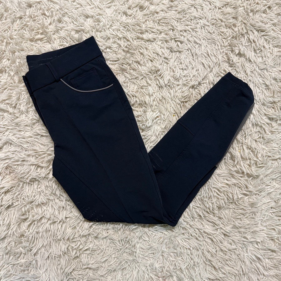 Women’s Size 30 Navy Unbranded Knee Patch Horseback Riding Breeches. Good Cond.