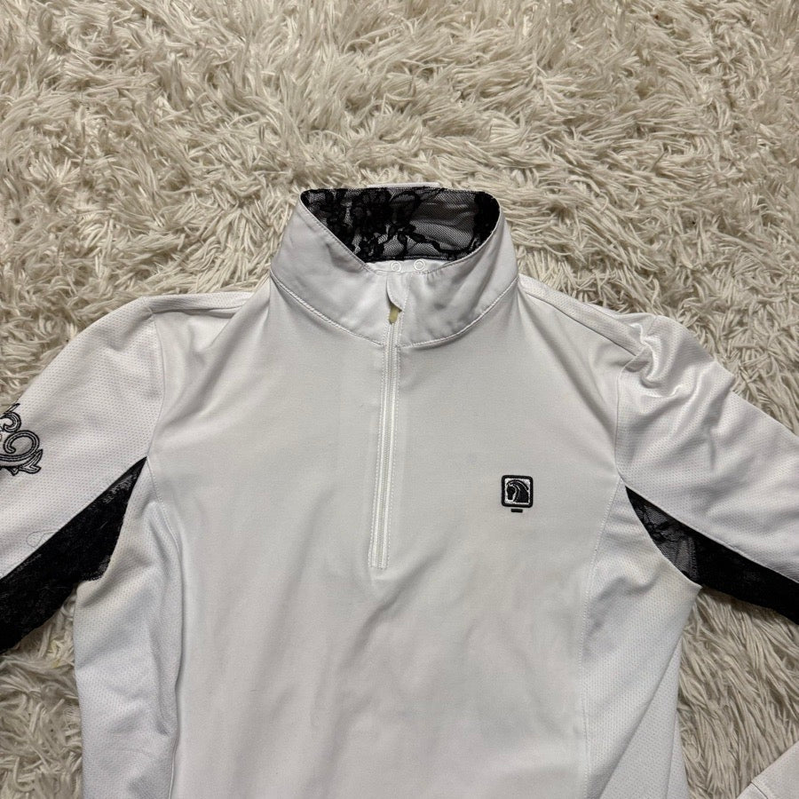 Women’s Small White Romfh Long Sleeve Horseback Riding Sunshirt. Good Condition.