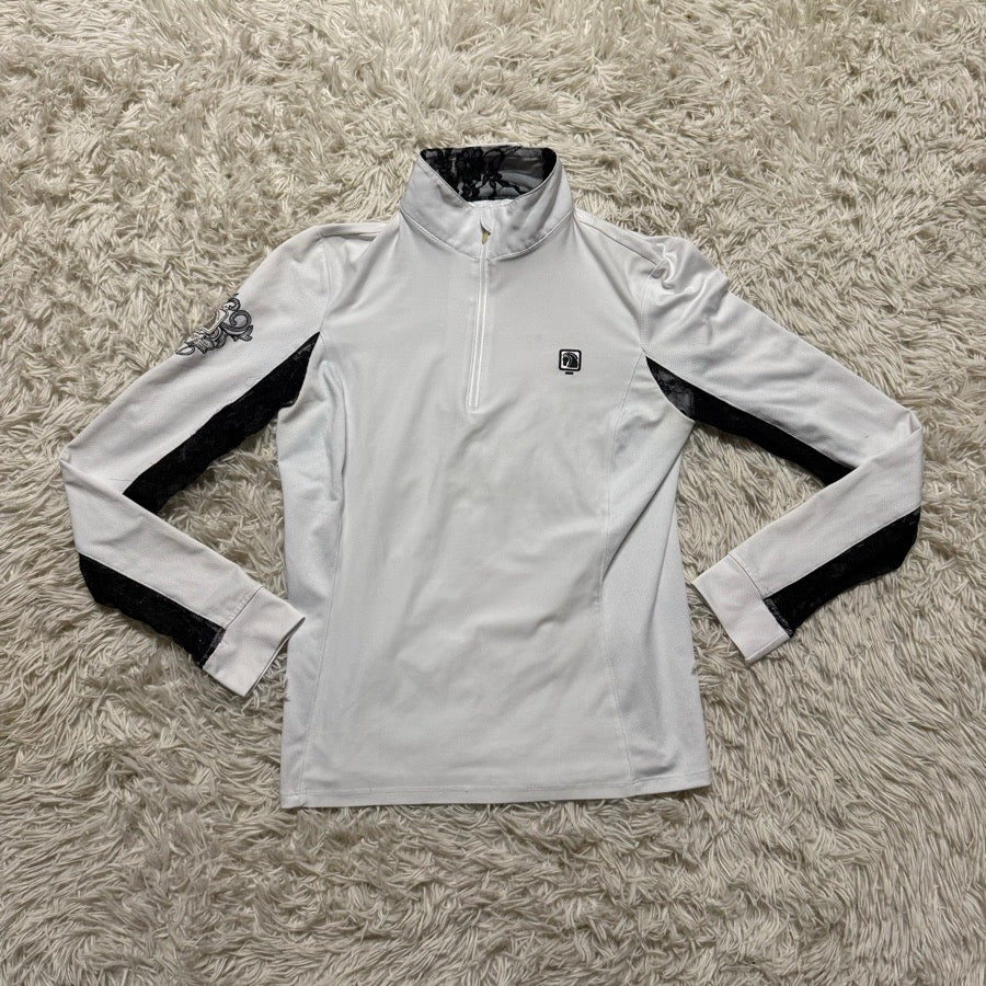 Women’s Small White Romfh Long Sleeve Horseback Riding Sunshirt. Good Condition.