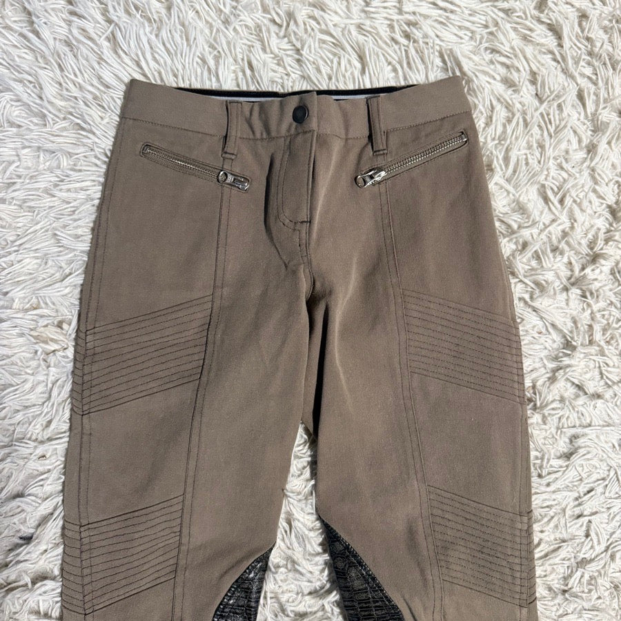 Women’s Size 26 Brown GhoDho Knee Patch Horseback Riding Breeches. Good Cond.
