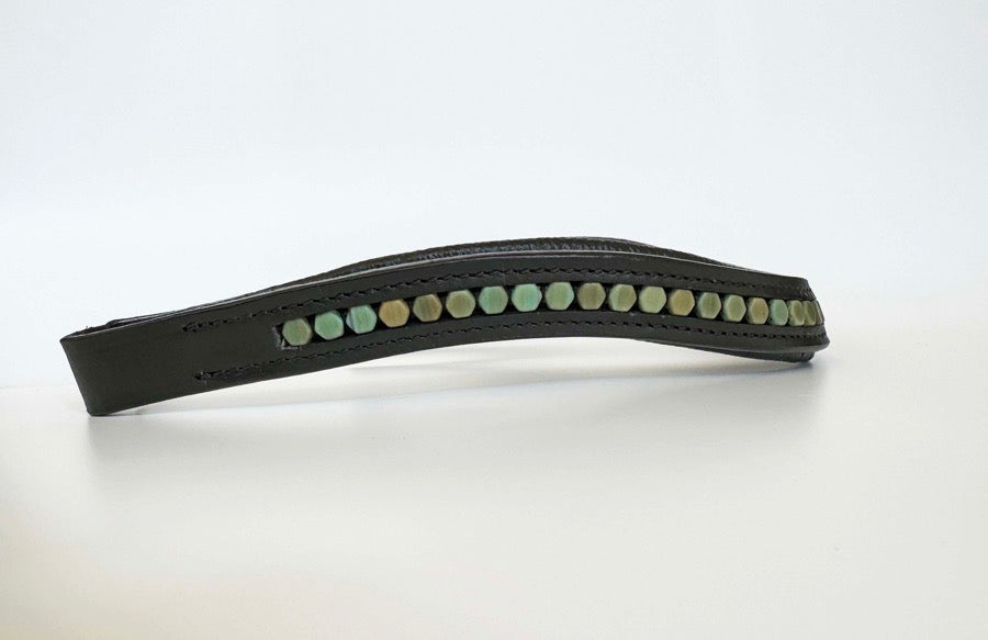 Green Beaded Browband