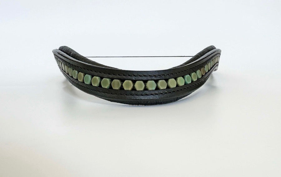 Green Beaded Browband