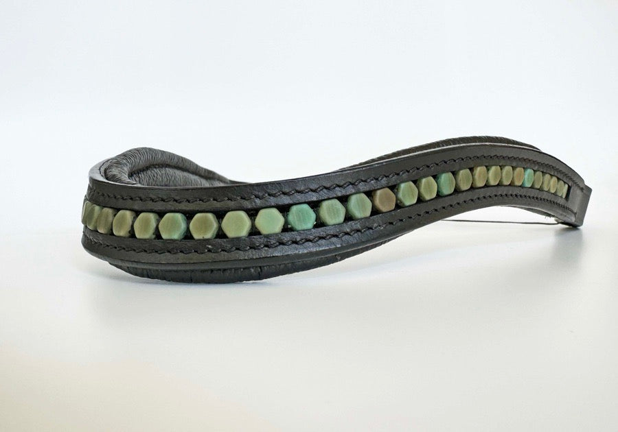 Green Beaded Browband