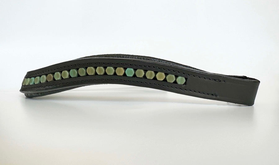 Green Beaded Browband