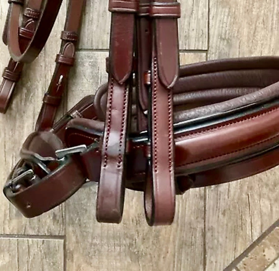 Joseph sterling brown dressage double bridle O/S