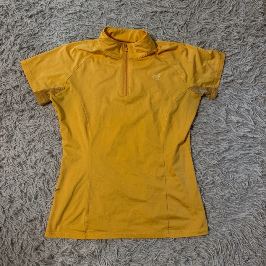SMARTPAK Women’s Medium Yellow Smartpak Short Sleeve Horseback Riding Sunshirt