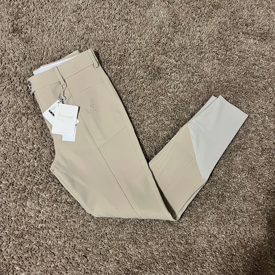 New Women Size 20 Tan Samshield Charlotte Knee Patch Horseback Riding Breeches