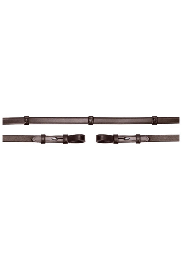 Schockemöhle SportsDouble Bridle Reins, Leather Reins, 16 mm