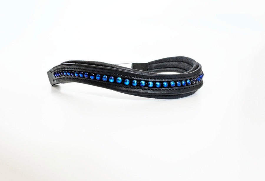 OTHER Iridescent Blue Beaded Browband