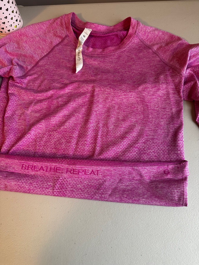 LULULEMON Sonic Pink Lululemon Long Sleeve Swiftly Tech (4)