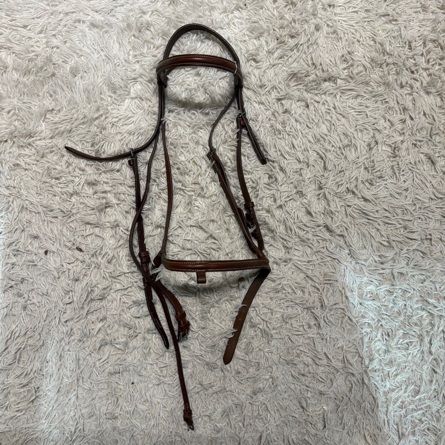 OTHER Brown Leather Full Size English Horseback Riding Snaffle Bridle. Good Condition.
