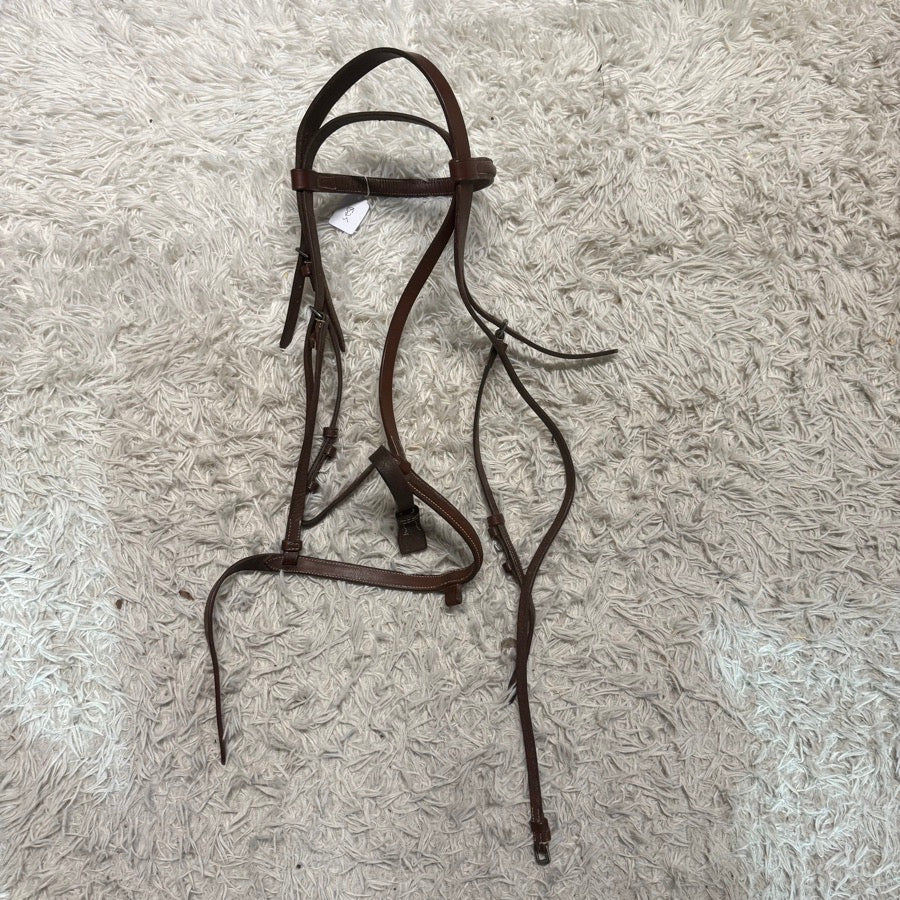 OTHER Brown Leather Full Size English Horseback Riding Snaffle Bridle. Good Condition. (5)