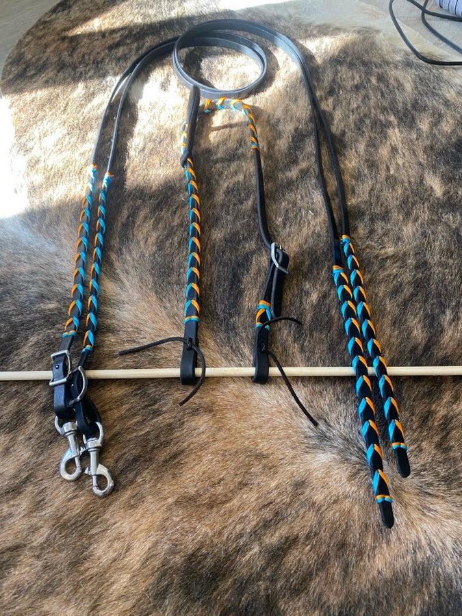 Split reins and head stall!