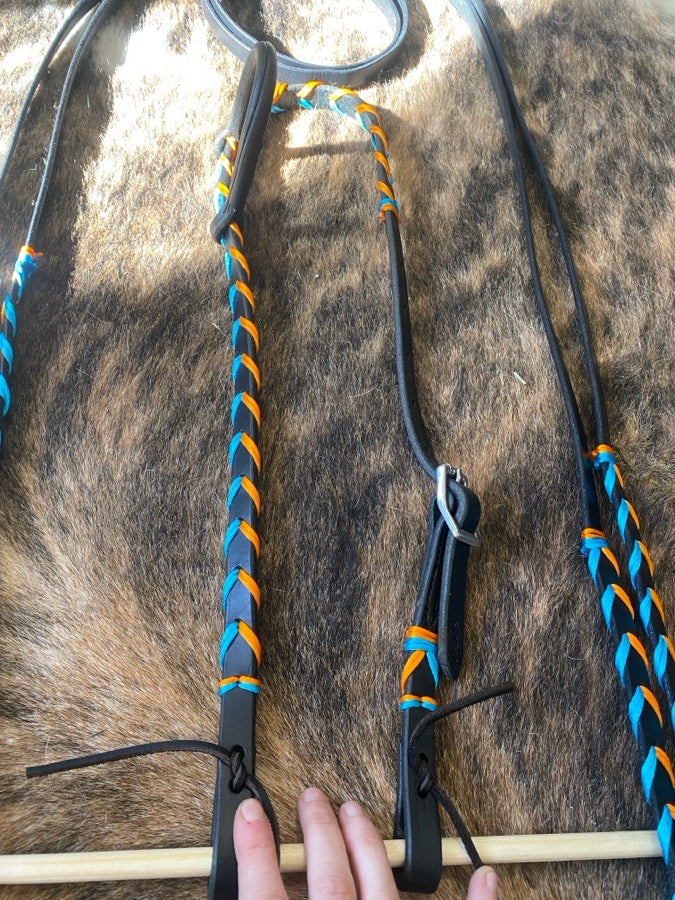 Split reins and head stall!