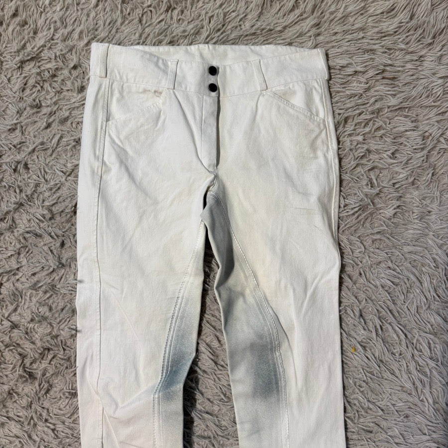 Women’s Size 30L White Dover Full Seat Horseback Riding Breeches