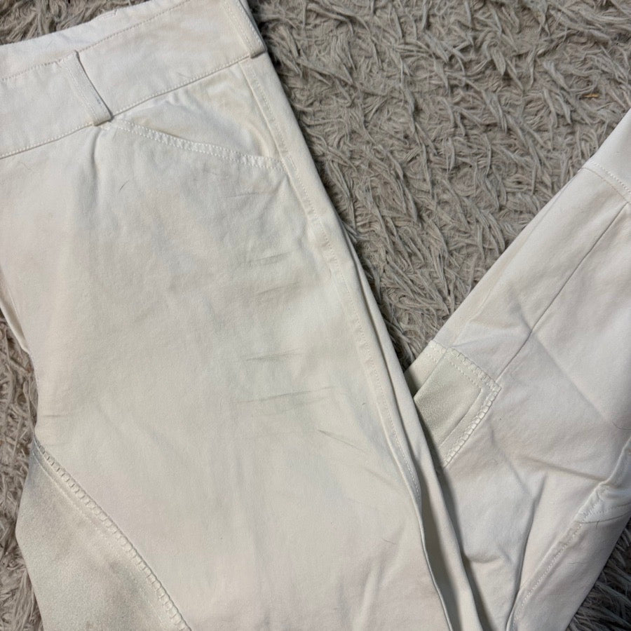 Women’s Size 30L White Dover Full Seat Horseback Riding Breeches