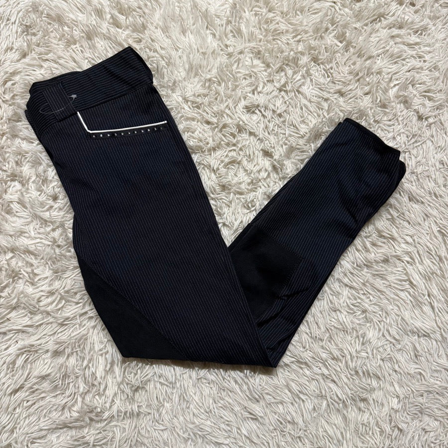 Women’s Size 28L Black Schoeller  Full Seat Horseback Riding Breeches. Good Cond