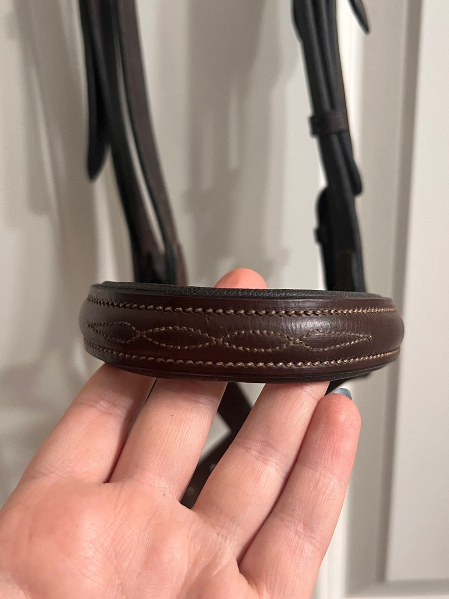 Fancy Stitched Collegaite Bridle in Dark Brown