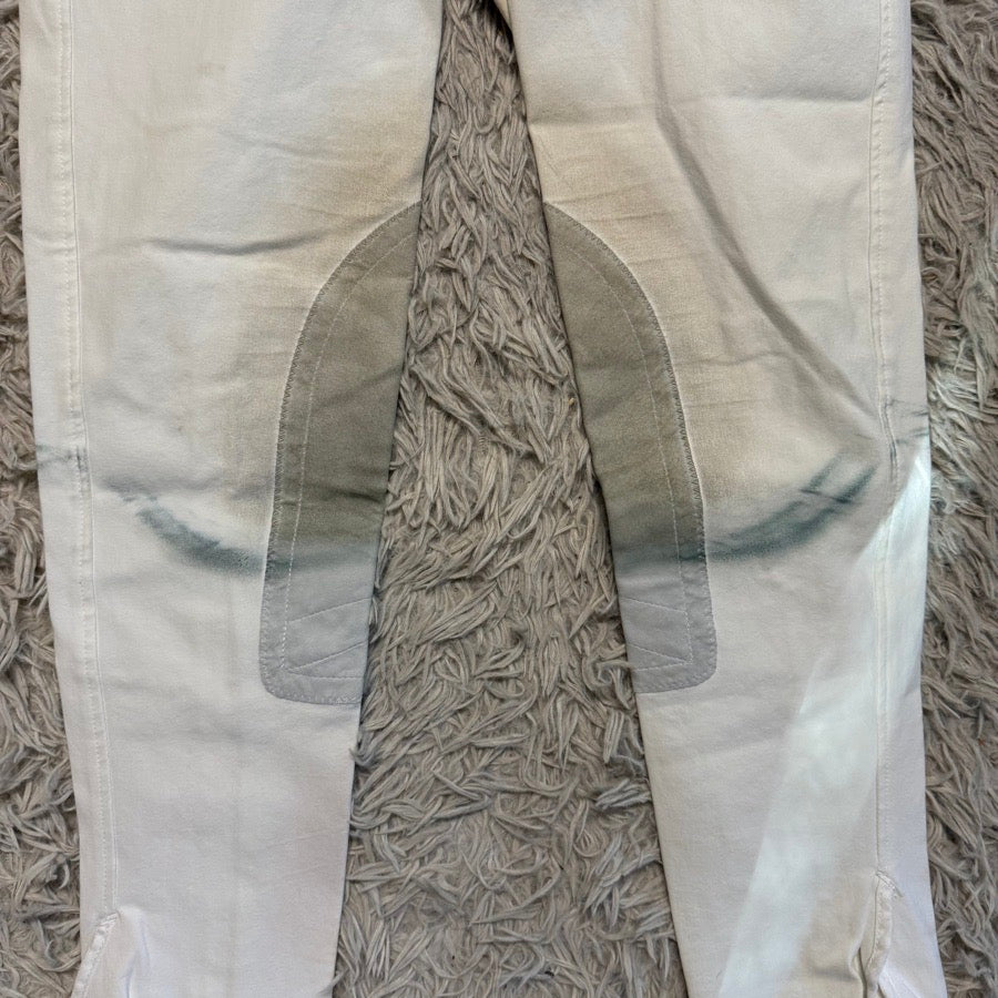 Women’s Size 28 White Tailored Sportsman Knee Patch Horseback Riding Breeches