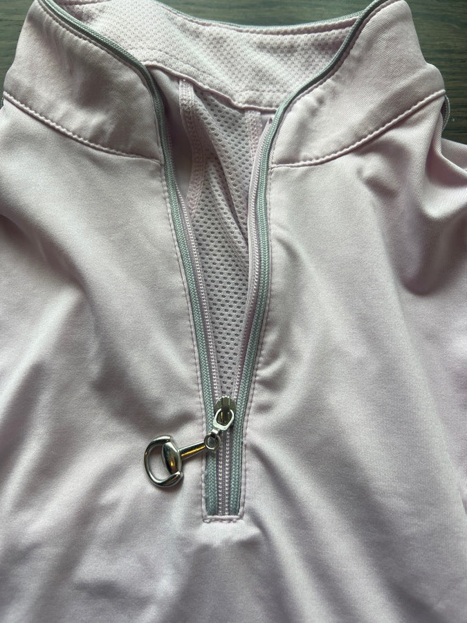 Soft pink half-zip