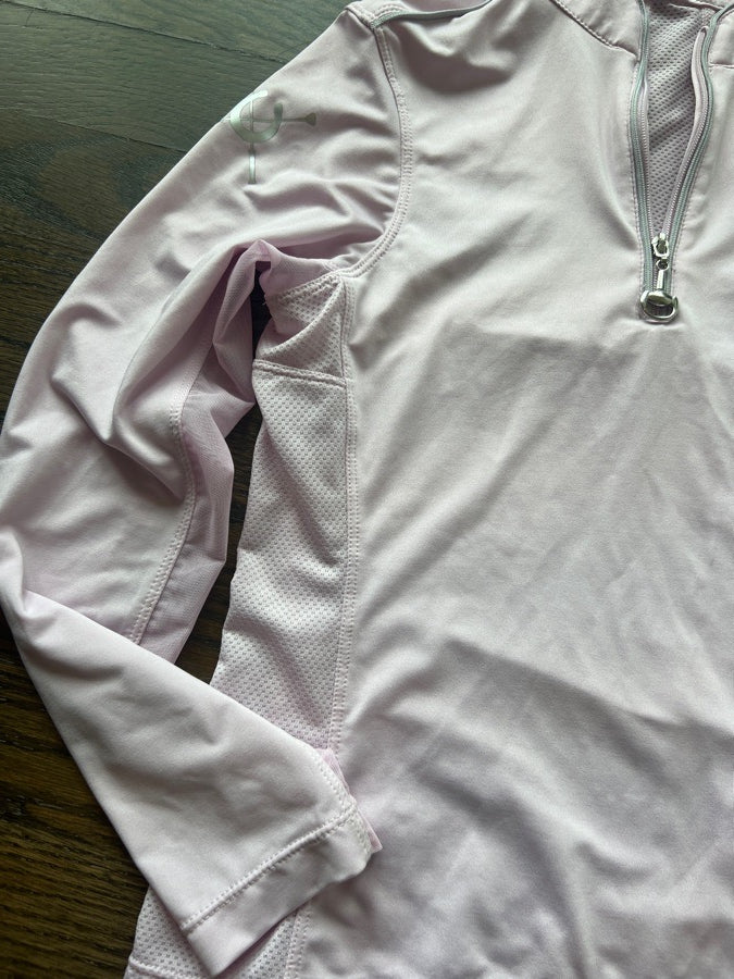 Soft pink half-zip