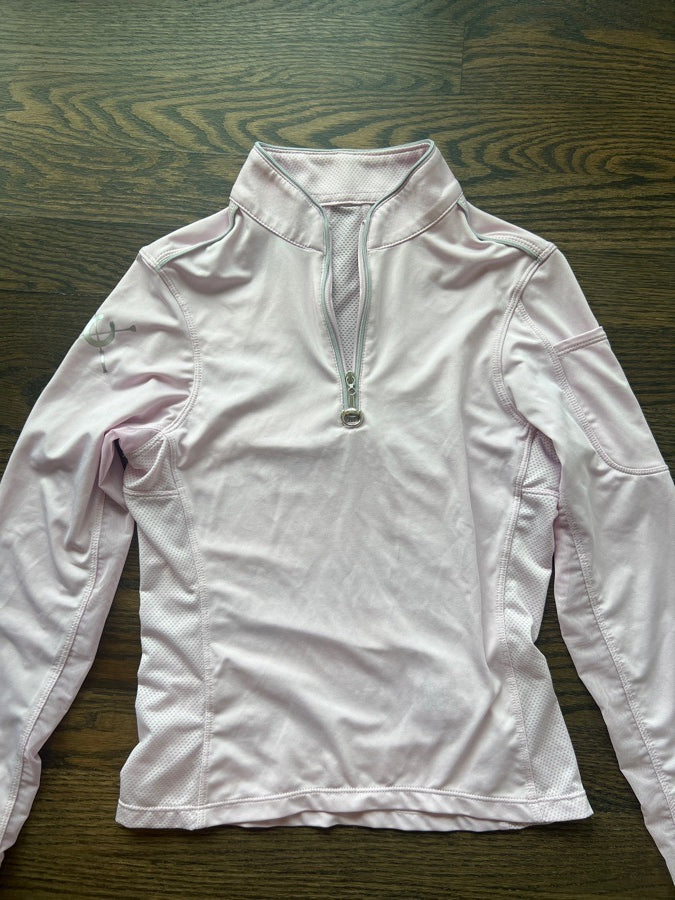 Soft pink half-zip