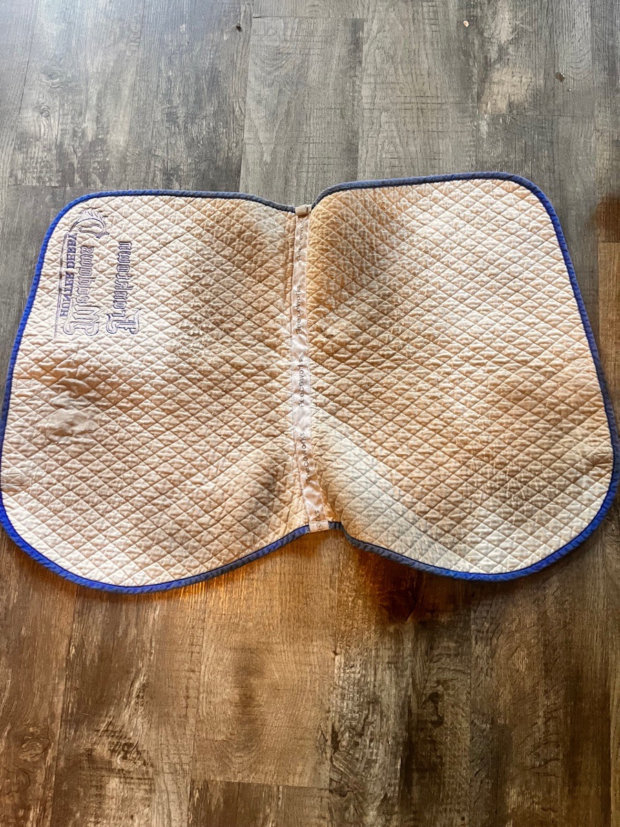 Fleece works Franktown Hunter Derby logo Saddle pad