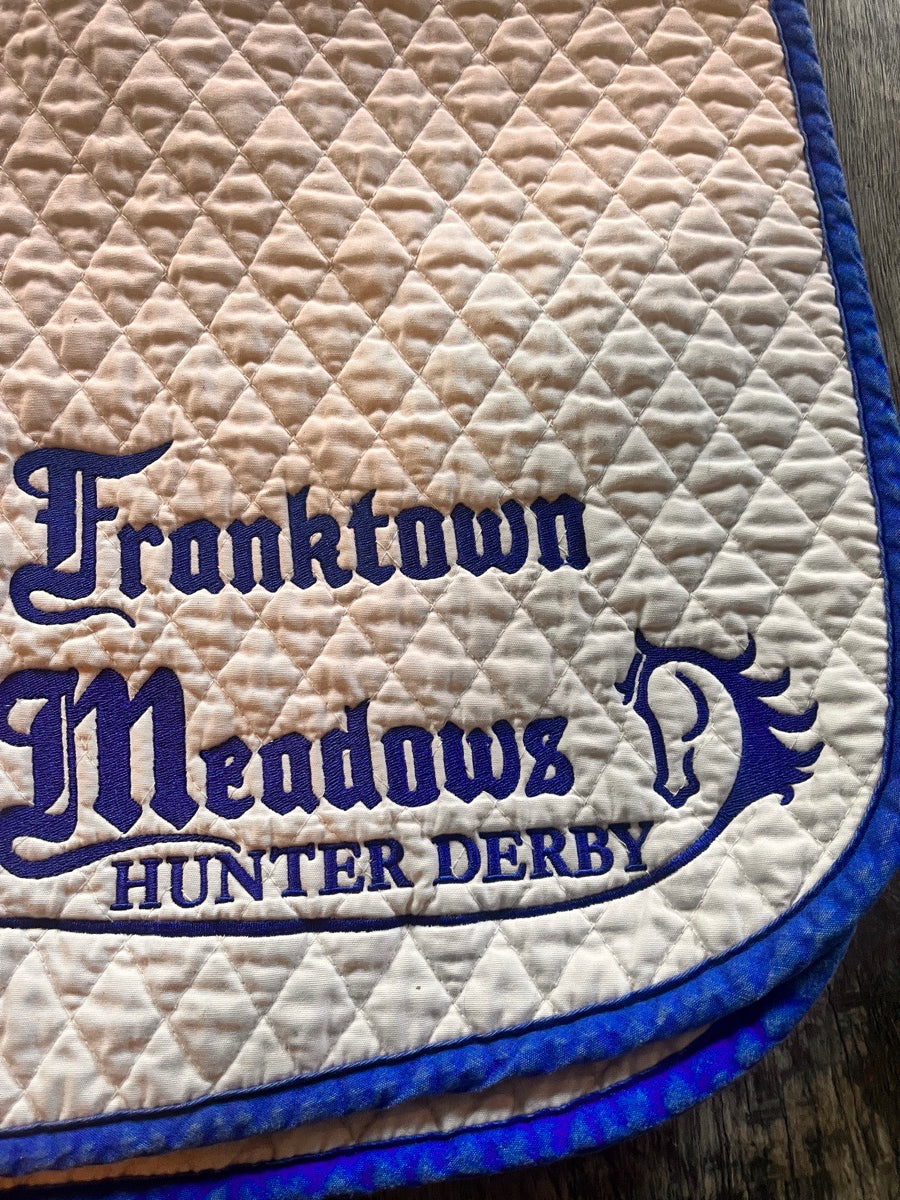 Fleece works Franktown Hunter Derby logo Saddle pad