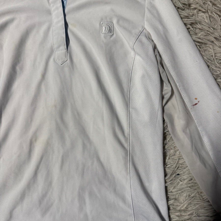ROMFH Girl’s Medium White Romfh Long Sleeve Horseback Riding Show Shirt (2)