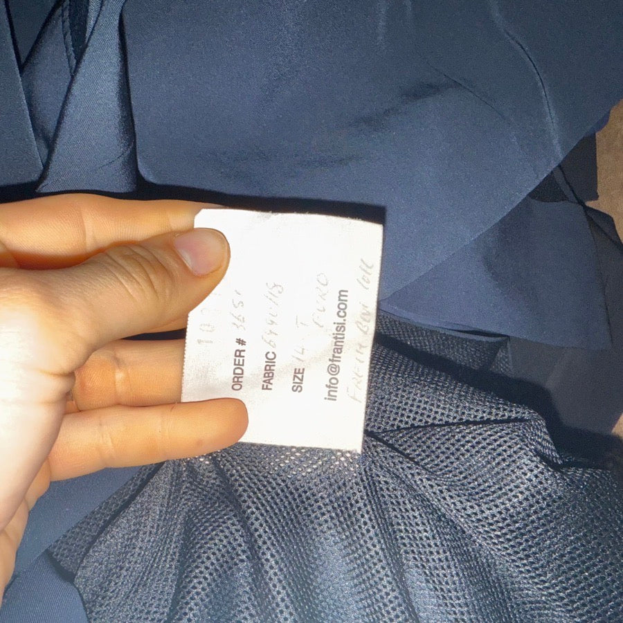 Women’s Size 14T Navy Grand Prix Horseback Riding Show Coat. Missing button.