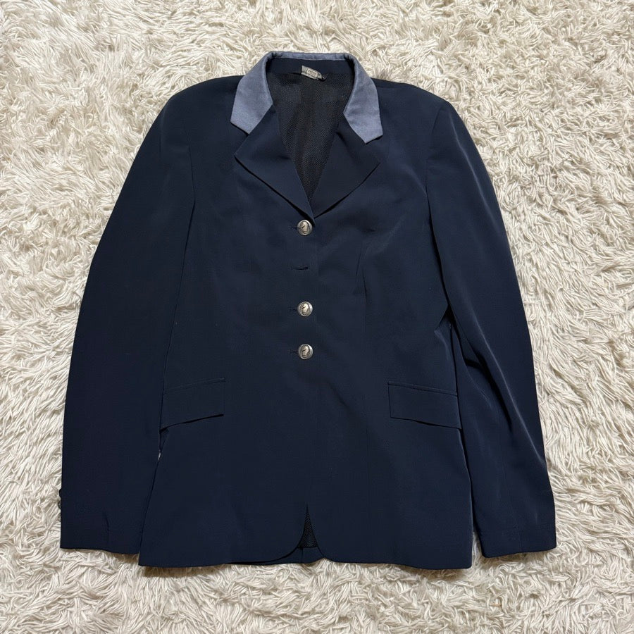 Women’s Size 14T Navy Grand Prix Horseback Riding Show Coat. Missing button.