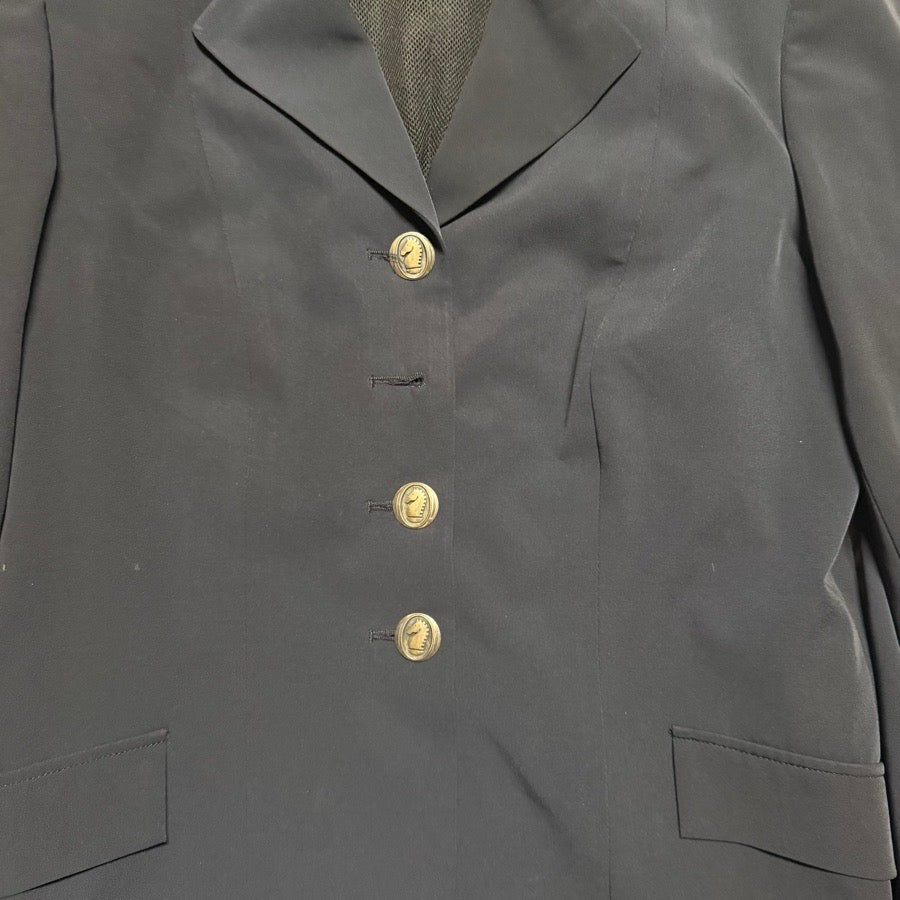 Women’s Size 14T Navy Grand Prix Horseback Riding Show Coat. Missing button.