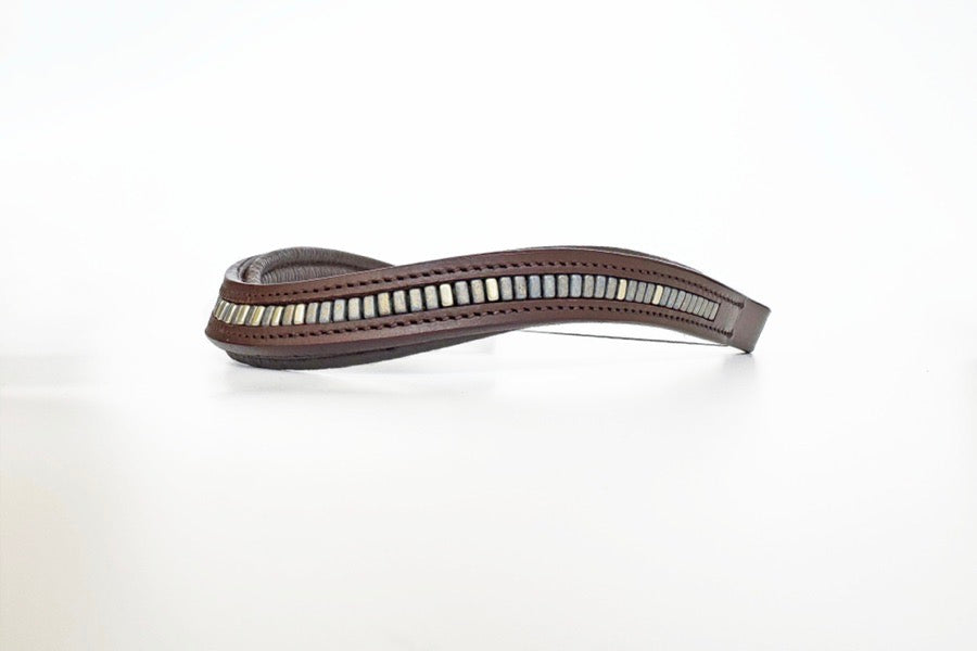 OTHER Blue & Gold Beaded Browband