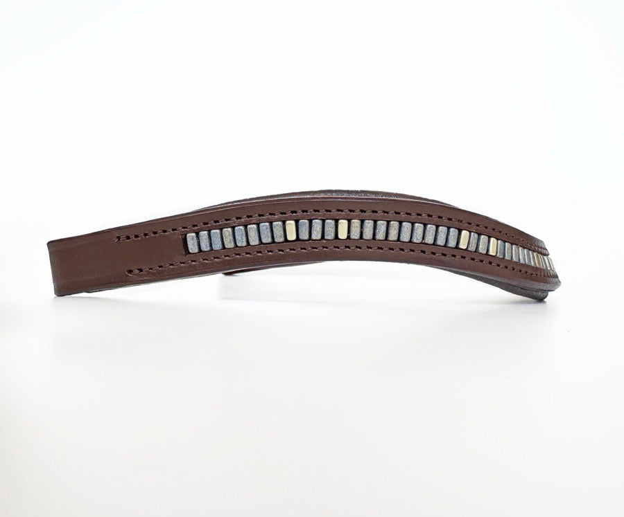 OTHER Blue & Gold Beaded Browband (4)
