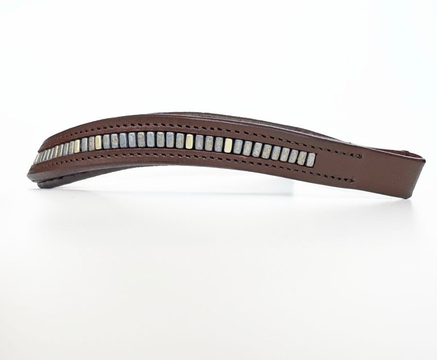 OTHER Blue & Gold Beaded Browband (3)