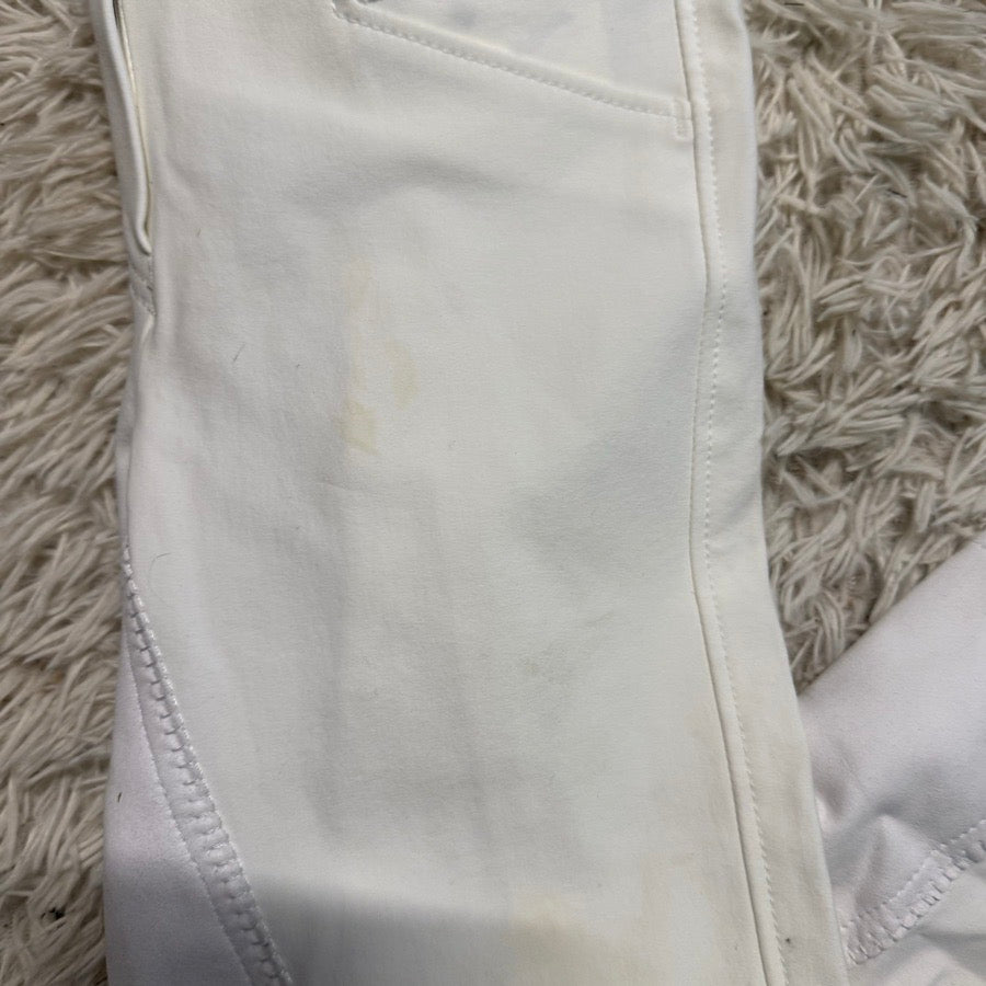 Women’s Size 24 White Pikeur Full Seat Horseback Riding Breeches