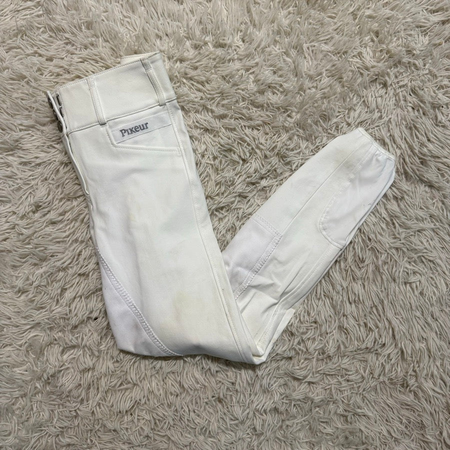 Women’s Size 24 White Pikeur Full Seat Horseback Riding Breeches